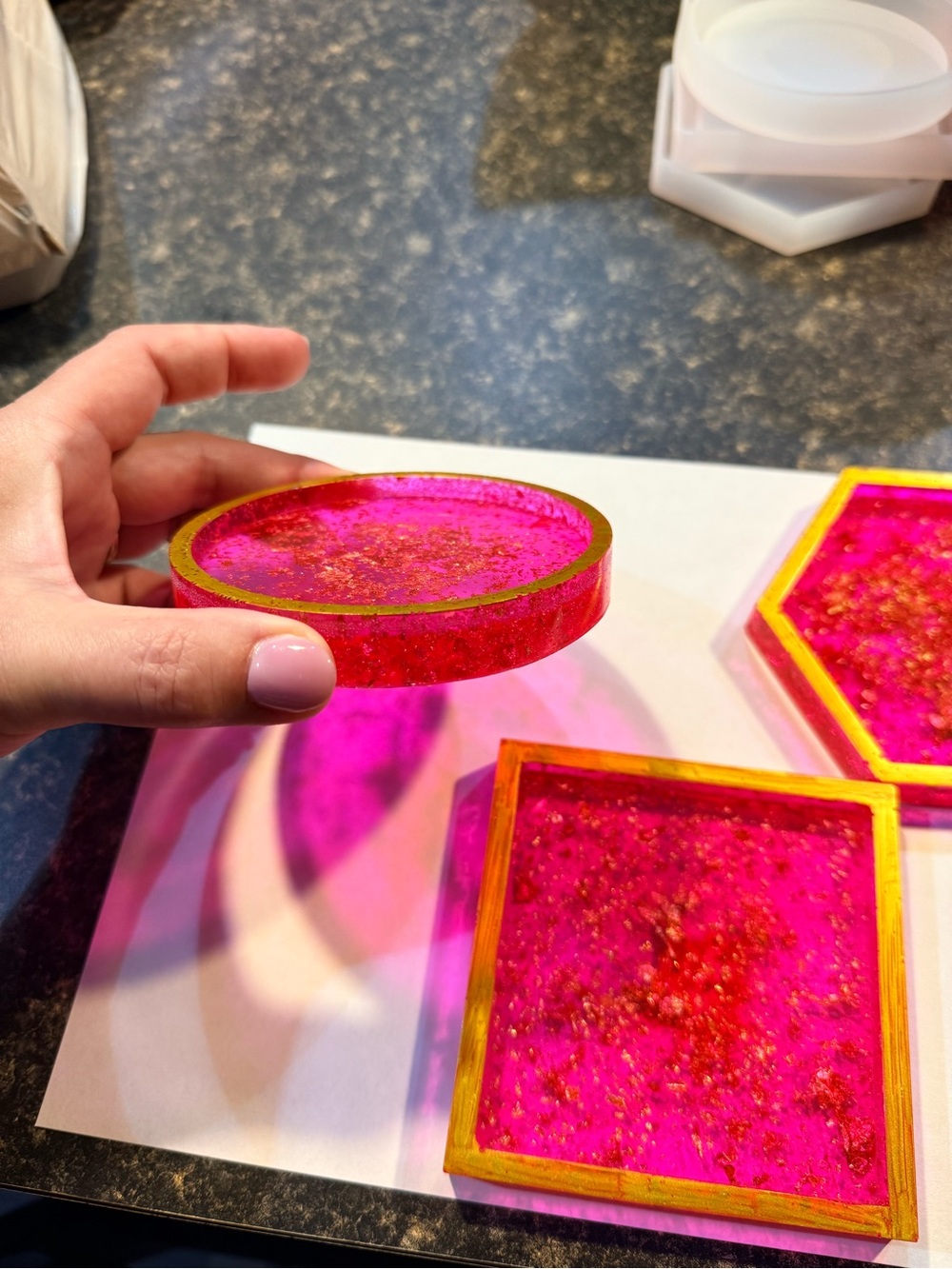Resin coasters